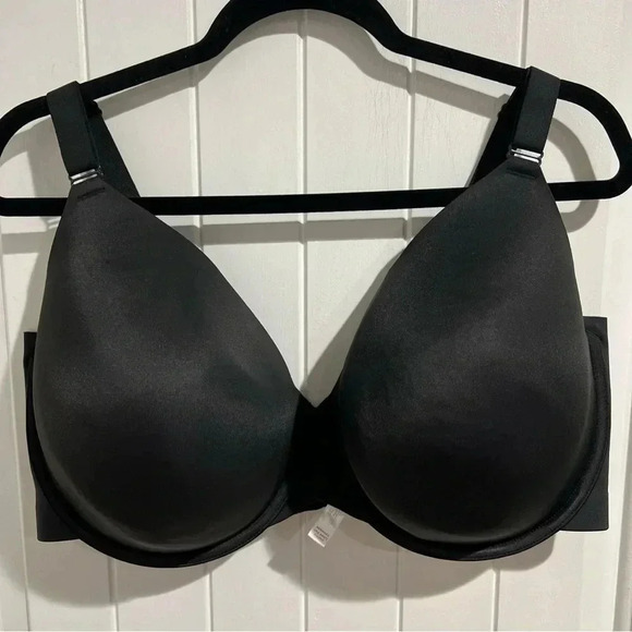 Cacique Full Coverage Underwire Support Lightly Lined Lane Bryant Black Bra 40H - Picture 1 of 12